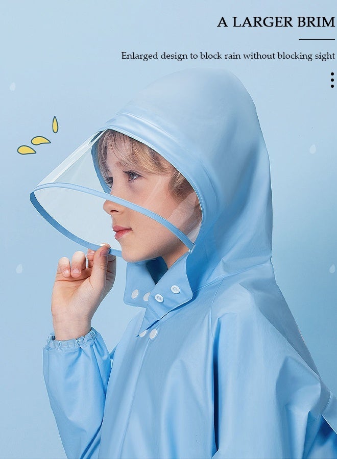 DUNISO Portable Kids EVA Raincoat with Hood and Sleeves - Reusable for Cycling, Traveling, Fishing, Hiking &  Camping - Image 3