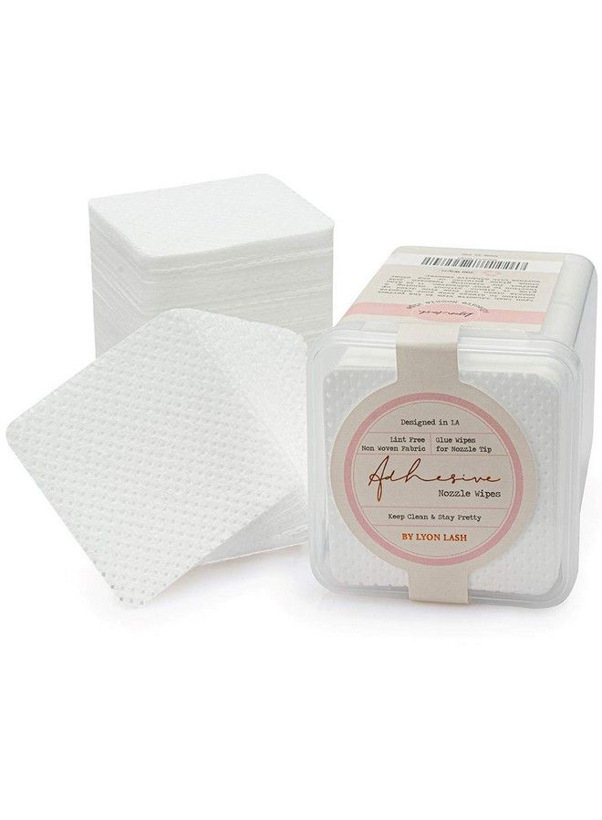 Lyon lash Eyelash Extension Glue Adhesive Wipes 200 Pcs | Glue Residue Remover Cleansing Pad Lint Free | Essential Lash Extensions Supplies Accessories Tools - Image 2