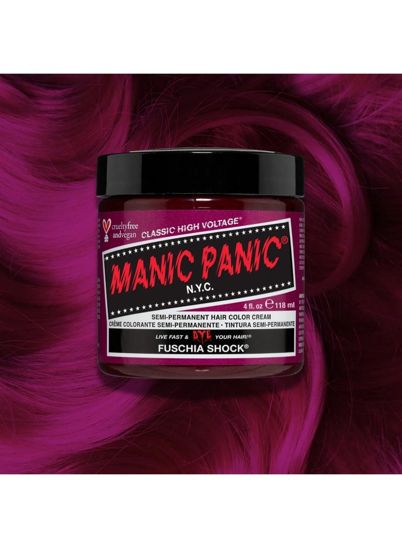 Manic Panic Classic High Voltage Semi-Permanent Hair Color Cream Fuschia Shock 118ml - Image 3