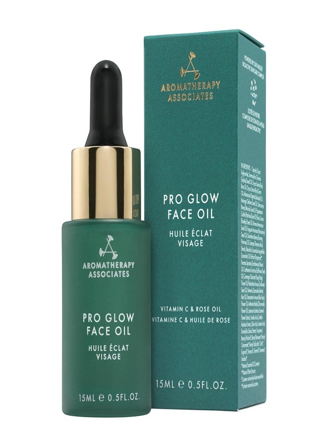 Aromatherapy Associates Pro Glow Face Oil with Rose, Geranium & Frankincense, Hydrating Facial Oil for Soft, Radiant-Looking Skin, Peach Kernel & Vitamin C Blend, 0.5 fl oz - Image 1