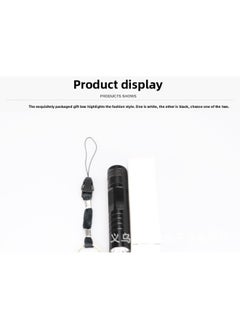 Generic Mini Flashlight Small 5 Battery Aluminum Alloy Home Portable LED Flashlight Super Gift Wholesale-Color:Black + Rope + White Box Color Random  - Image 1