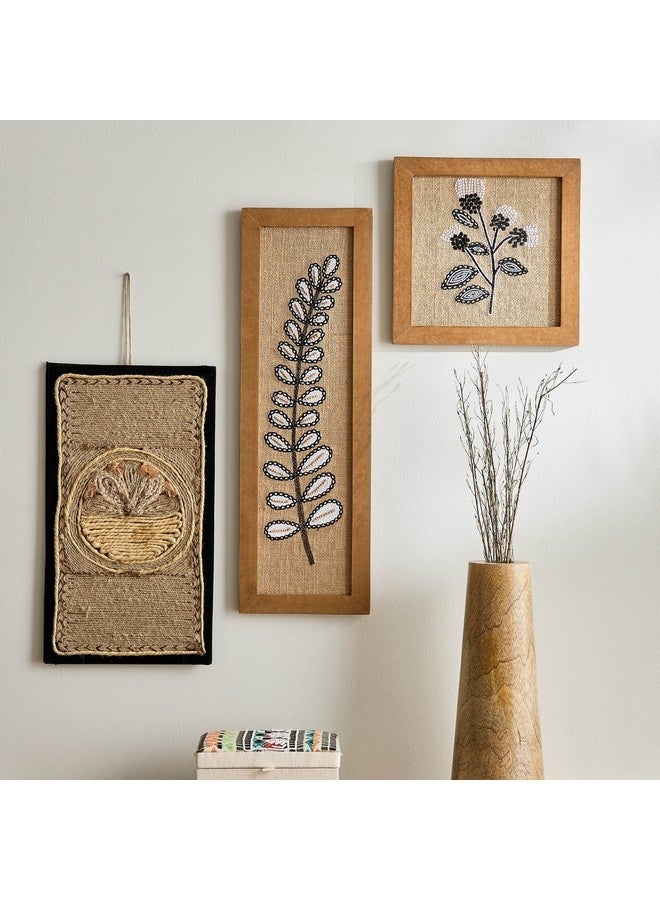Home Box Enzo Wall Decor with Jute and Shell 40 x 1 x 23 cm  - Image 1