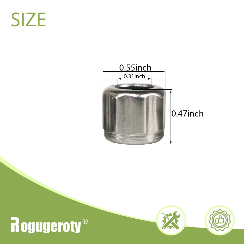 Rogugeroty One Way Bearing HF081412 Needle Roller Bearings 8 mm Bore 14 mm OD 12 mm Width mop Bearing (2PCS) - Image 5