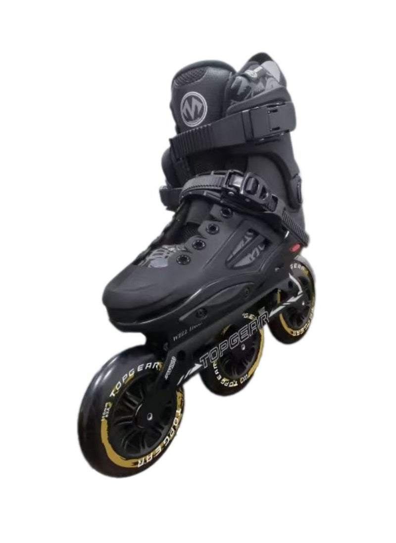 Top Gear Top Gear Kids and Adult 3-Wheels in Line Roller Skate TG 9005 – PU Wheels, High Ankle Support, No Brakes, Anti-Wear Plate, Durable & Stylish Skating Shoes for Fun & Leisure  - Image 1