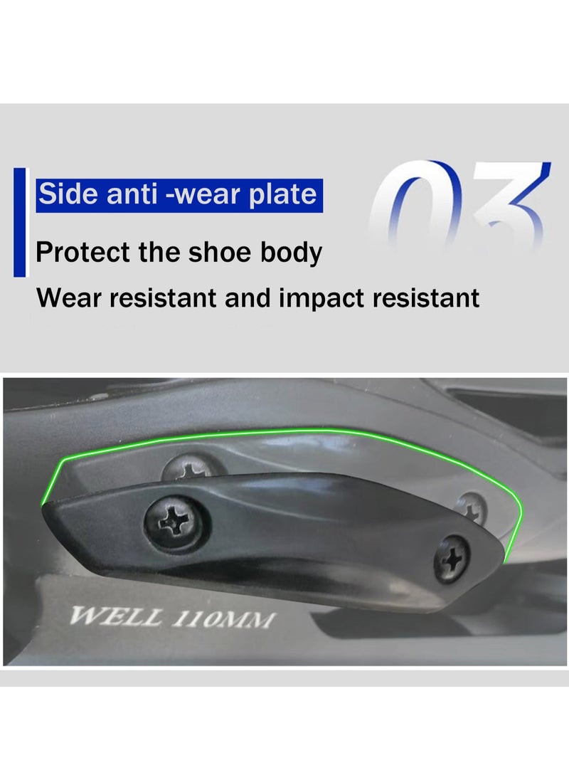 Top Gear Top Gear Kids and Adult 3-Wheels in Line Roller Skate TG 9005 – PU Wheels, High Ankle Support, No Brakes, Anti-Wear Plate, Durable & Stylish Skating Shoes for Fun & Leisure  - Image 3