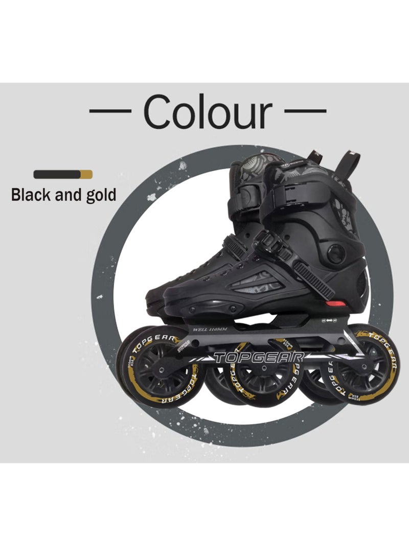 Top Gear Top Gear Kids and Adult 3-Wheels in Line Roller Skate TG 9005 – PU Wheels, High Ankle Support, No Brakes, Anti-Wear Plate, Durable & Stylish Skating Shoes for Fun & Leisure  - Image 4