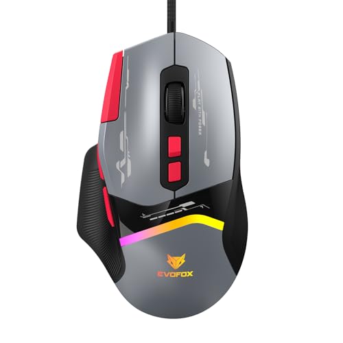 EvoFox Blaze 2 Wired Gaming Mouse | High Performance 1000Hz Polling Rate, Upto 12,800 DPI, RGB Lighting, 8 Programmable Buttons, Software Support with On-Board Memory, Durable Huano Switches - Image 1