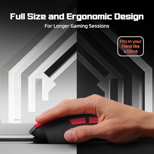 EvoFox Blaze 2 Wired Gaming Mouse | High Performance 1000Hz Polling Rate, Upto 12,800 DPI, RGB Lighting, 8 Programmable Buttons, Software Support with On-Board Memory, Durable Huano Switches - Image 5