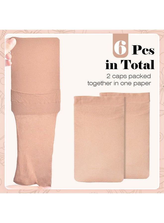 IKOCO Wig Caps For Women 6Pcs Beige Wig Cap For Lace Front Wig Caps Bulk Stretch Nylon Stocking Caps For Wigs - Image 5