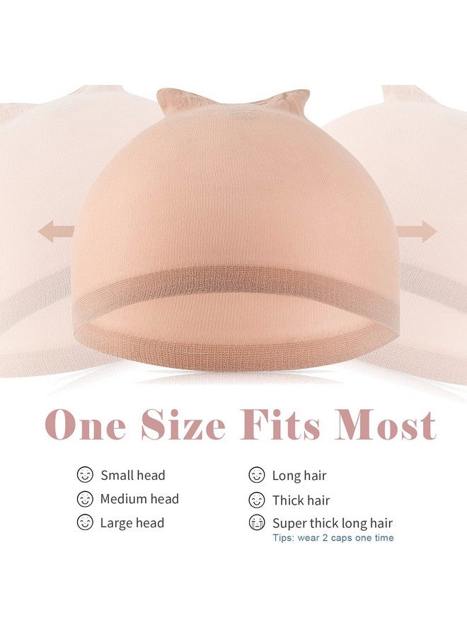 IKOCO Wig Caps For Women 6Pcs Beige Wig Cap For Lace Front Wig Caps Bulk Stretch Nylon Stocking Caps For Wigs - Image 2