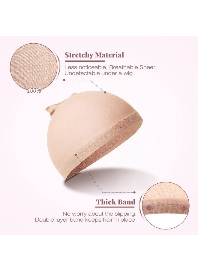 IKOCO Wig Caps For Women 6Pcs Beige Wig Cap For Lace Front Wig Caps Bulk Stretch Nylon Stocking Caps For Wigs - Image 4