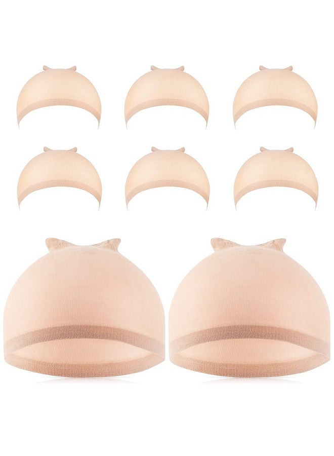 IKOCO Wig Caps For Women 6Pcs Beige Wig Cap For Lace Front Wig Caps Bulk Stretch Nylon Stocking Caps For Wigs - Image 1