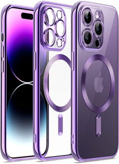 Jetech JETech Electroplated Case for iPhone 14 Pro Max 6.7-Inch, Camera Lens Full Protection, Compatible with MagSafe Wireless Charging, Shockproof Soft TPU Phone Cover (Purple) 