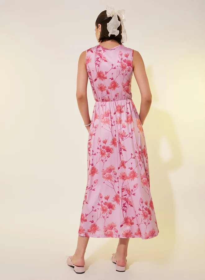 Take Two Floral Print Dress