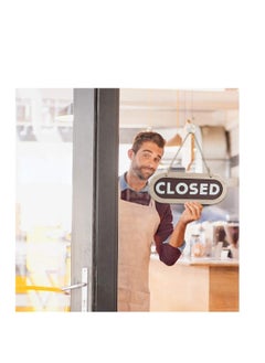 Excefore Open/Closed Sign, Open Signs for Business, Wooden Shop Door Sign Double, Suitable for Stores, Restaurants Offices Retail Shops (Grey, Brown)  - Image 4