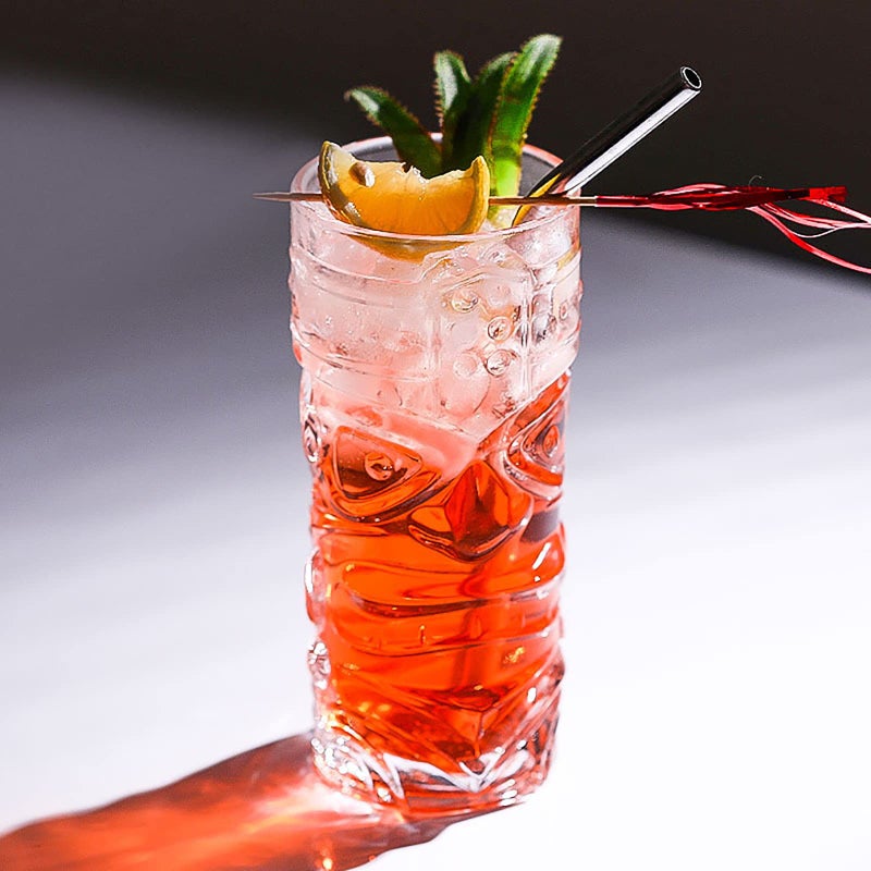 Cedilis 6 Pack 14oz Tiki Glasses Modern Bar Tiki Cup Tiki Mug, Halloween Glasses Mug Cup Perfect for Mai Tai, Exotic Zombie Cocktails for Hawaiian Party, Halloween Decor - Image 3