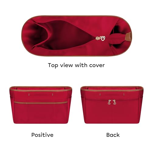 GIVLEFLY Purse Organizer Insert for Tote Bag, Large Bag Organizer Insert with Zipper Pocket, Multi Pocket Handbag Organizer, Structured Purse Liner Shaper - Image 5