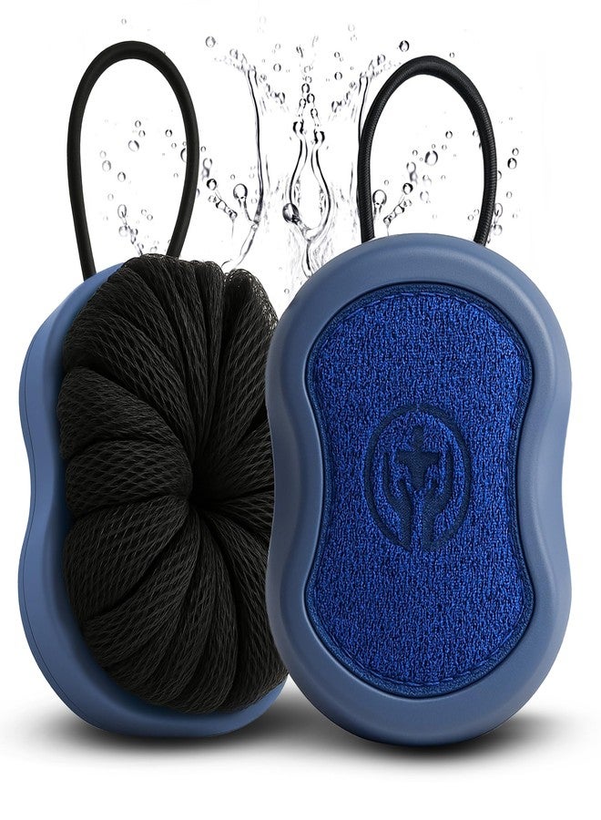 Tilcare Shower Scrubber for Body 2-in-1 : 2 - Pack High Foaming Body Scrubber Exfoliator for Men, Ergonomic Shower Scrub, Deep Exfoliating Travel Bath Brush Loofah for Women, Durable Skin Wash Tool - Image 1