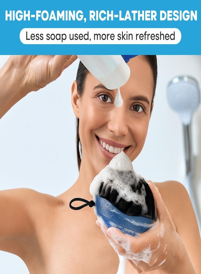 Tilcare Shower Scrubber for Body 2-in-1 : 2 - Pack High Foaming Body Scrubber Exfoliator for Men, Ergonomic Shower Scrub, Deep Exfoliating Travel Bath Brush Loofah for Women, Durable Skin Wash Tool - Image 4
