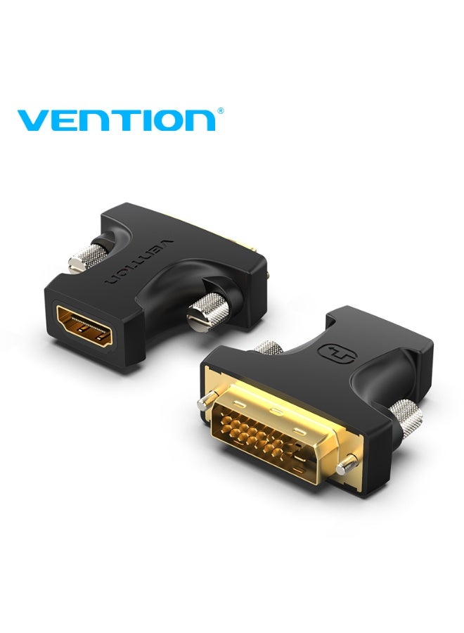 VENTION HDMI Female to DVI (24+1) Male Adapter Black Model # AILB0 - Image 1