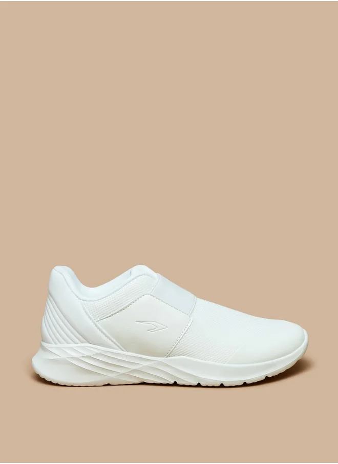 Dash Womens Textured Slip-On Sports Shoes With Panel Detail