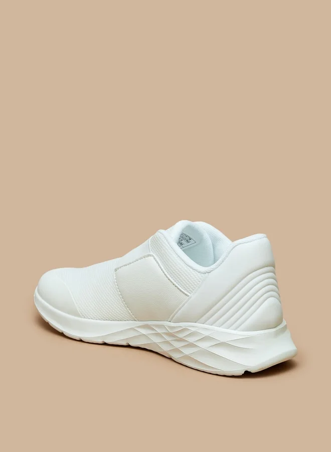 Dash Womens Textured Slip-On Sports Shoes With Panel Detail