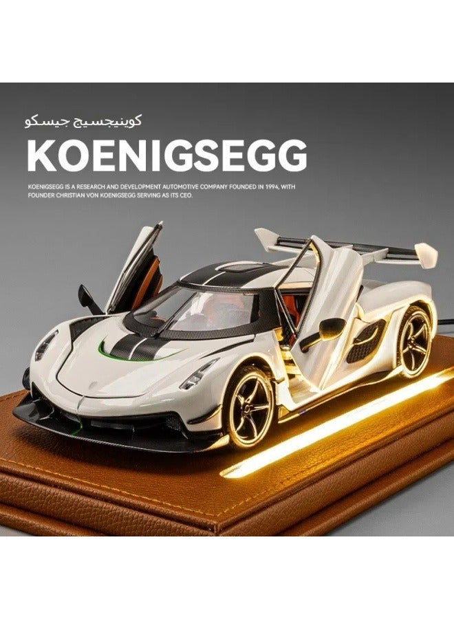 Large Koenigsegg 1:24 car model simulation alloy supercar children's toy car car model boy collection  - Image 3