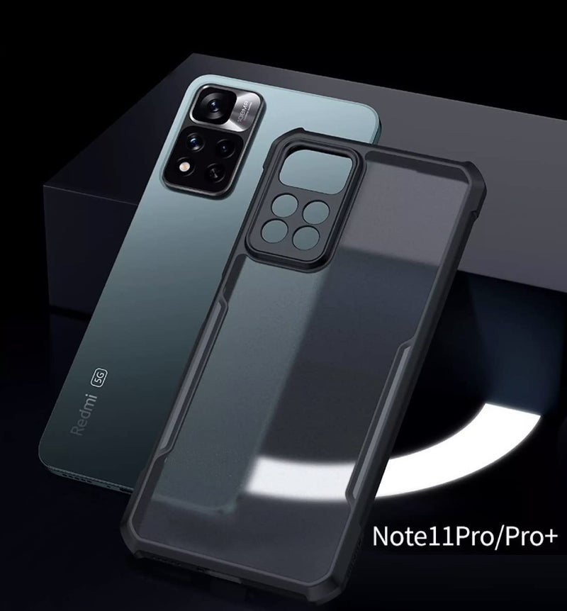 REALCASE Silicone & TPU Redmi Note 11 Pro/Note 11 Pro Plus 5G Back Cover Case | 360 Protection Shock Proof Design | Clear Transparent Back Cover Case for Redmi Note 11 Pro/Pro Plus (X Black) - Image 5