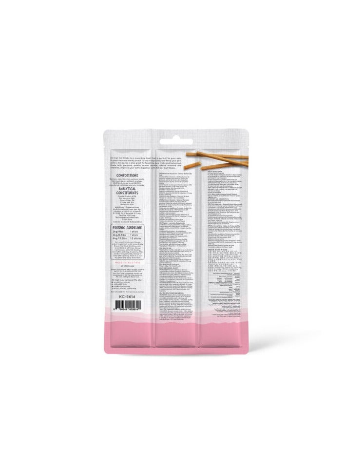 كيت كات قطعتان من أعواد القطط الخالية من الحبوب بنكهة السلمون والمأكولات البحرية 12 × 5 جم - Image 3