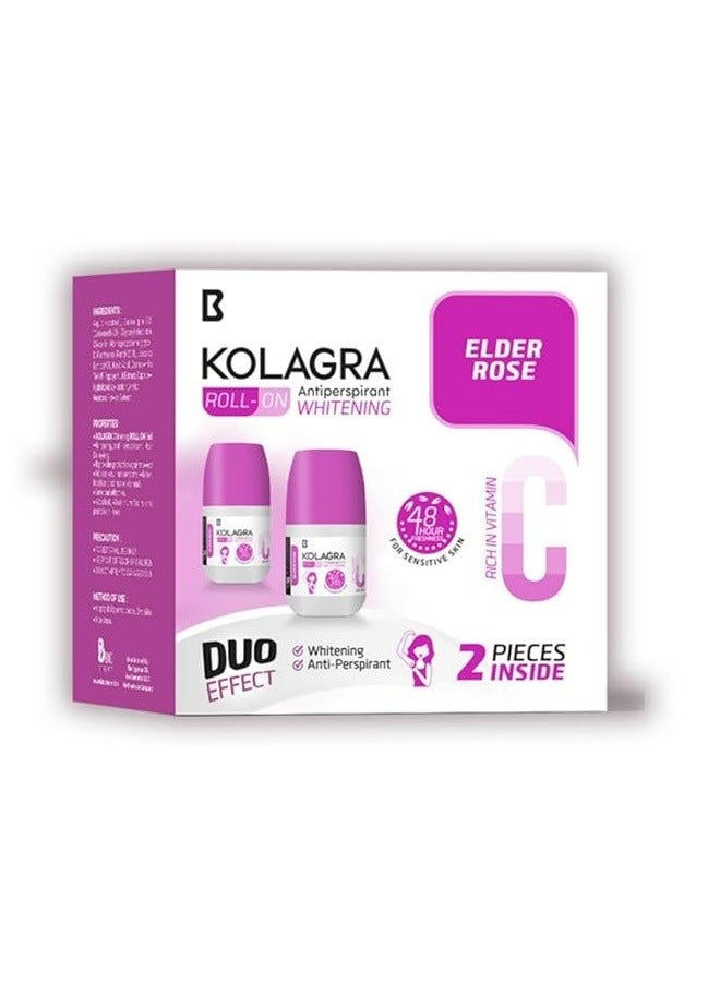 Kolagra deodorant Roll-on elder rose 60ml 1+1 - Image 1