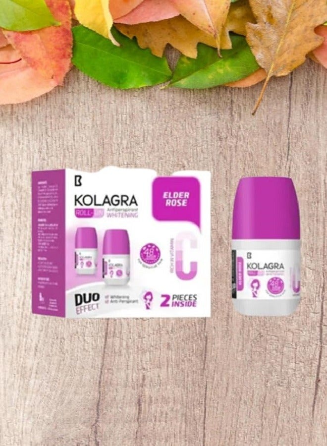 Kolagra deodorant Roll-on elder rose 60ml 1+1 - Image 3