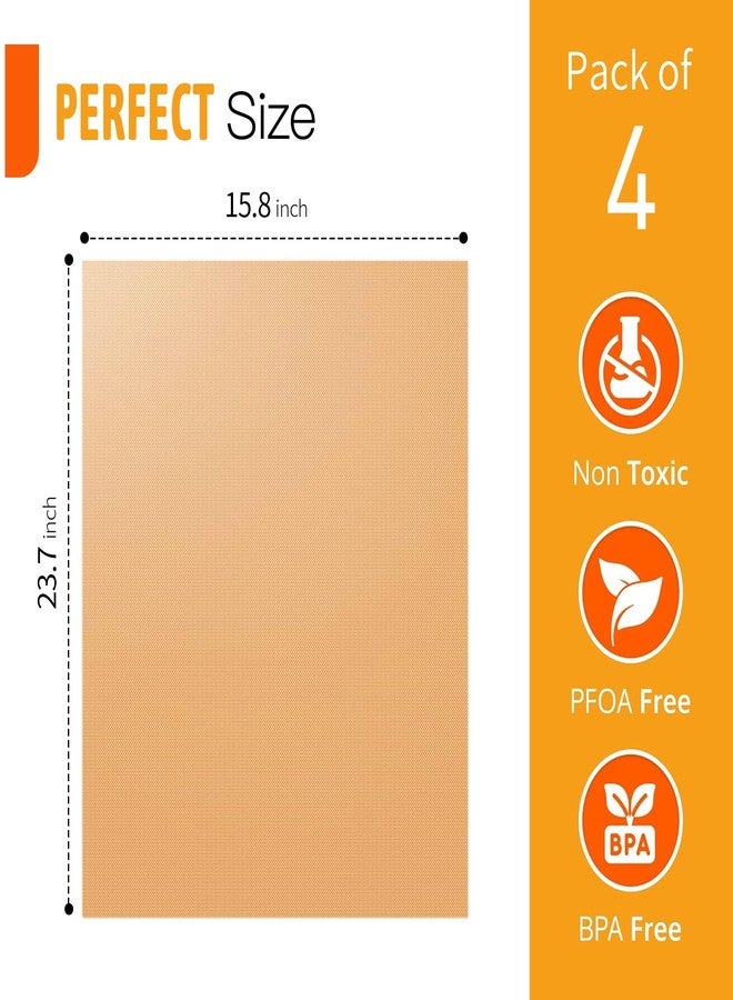 SKYBD 4 Pack Large Copper Oven Liners for Bottom of Oven BPA and PFOA Free, 16x24 Inch Thick Heavy Duty Non Stick Teflon Oven Mats for Electric, Gas, Toaster, Convection, Microwave Ovens Grills - Image 4