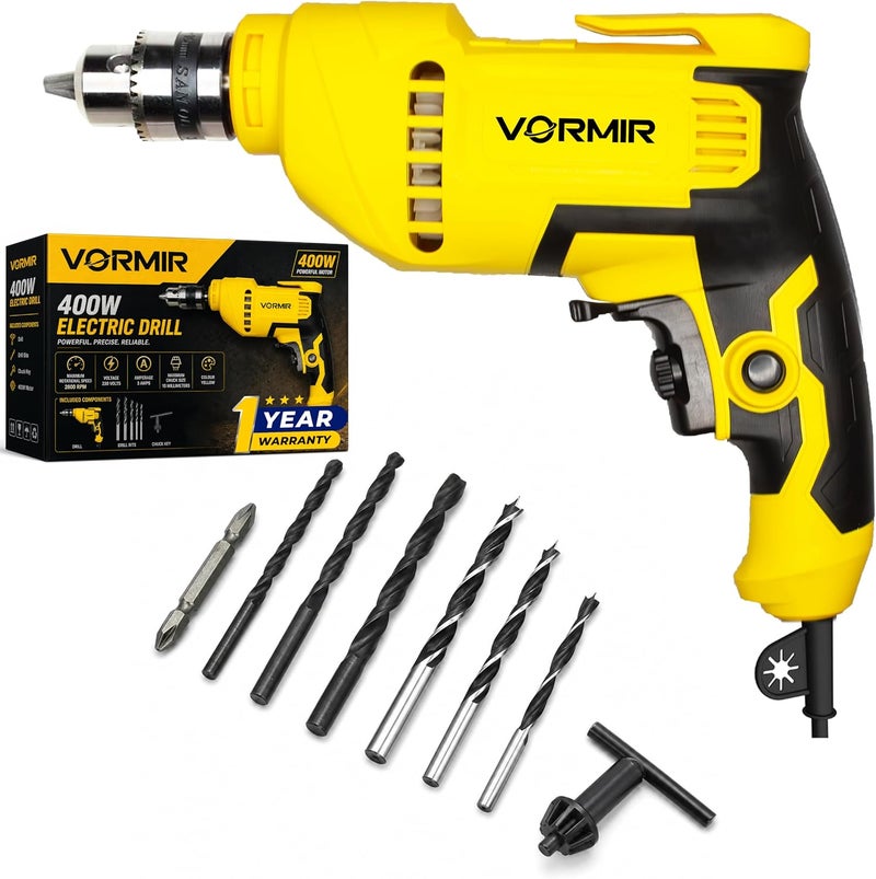 IBELL TOOLS VORMIR VR ED06-91 Electric Drill, 400W, 2800 RPM, 10mm Chuck, Variable Speed, Forward/Reverse for Wood & Metal - Image 1
