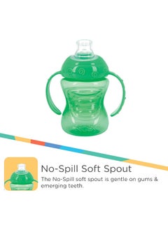 Nuby Nuby 2-Pack No-Spill Super Spout Grip N' Sip Cup, Red and Blue  - Image 2