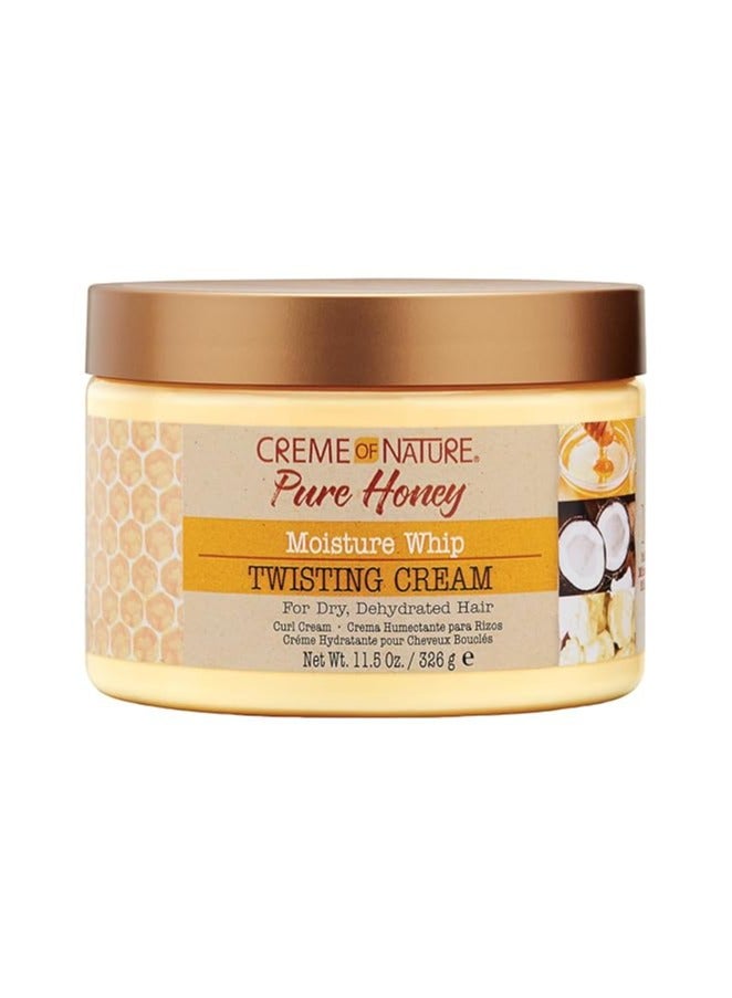 Creme of Nature Curl Cream for Curly Hair by Creme of Nature, Pure Honey Moisture Whip Twisting Cream for Dry Dehydrated Hair, 11.5 Fl Oz - Image 1