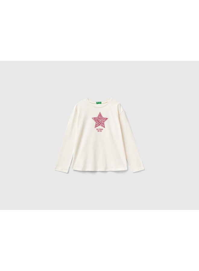 UNITED COLORS OF BENETTON T-Shirt In Warm Cotton With Print