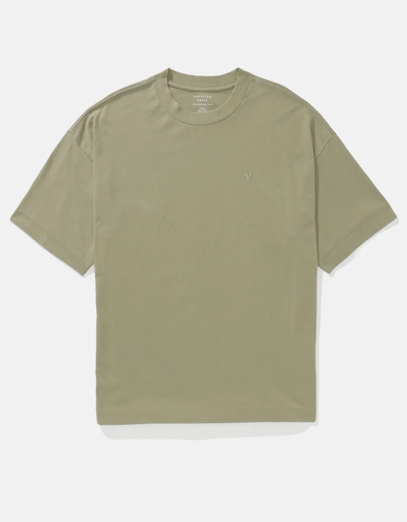American Eagle  AE Oversized Crewneck T-Shirt for Men | Best Price UAE