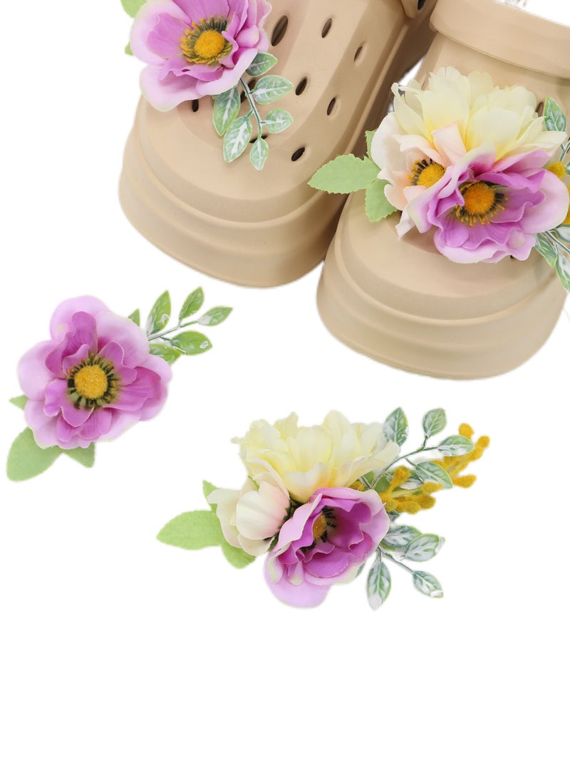 2PCS Unisex-Adult Jibbitz Shoe Decoration Charms for Clogs Sandals, anemone Series Diy Accessories for Girls Women Party Favors Gifts(Not Incleded Shoes) - Image 1