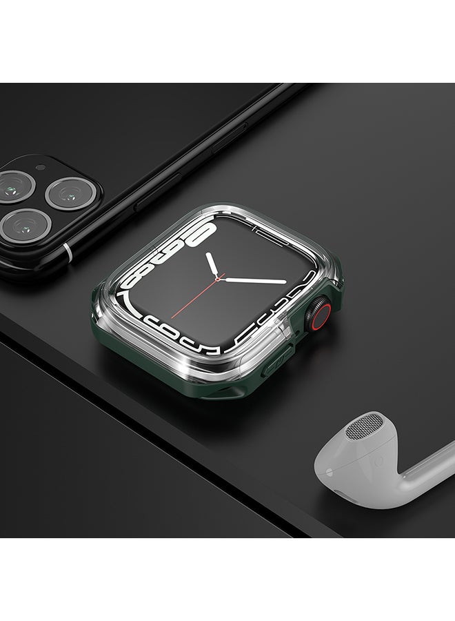 O Ozone (Pack of 2) Case Compatible with Apple Watch 10 Series 42mm, Anti-Scratch Shockproof TPU Protective Case Full Coverage Bumper Shell Case Cover - Black & Clear - Image 5