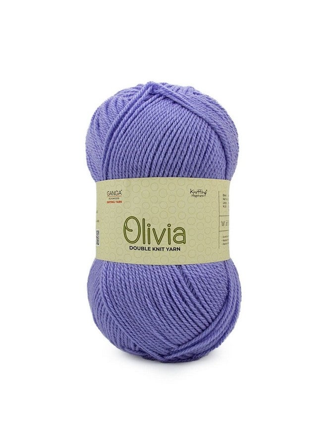 GANGA GANGA Acrylic Olivia Hand Knitting And Crochet Yarn (Lilacs) (100Gms) - Image 2