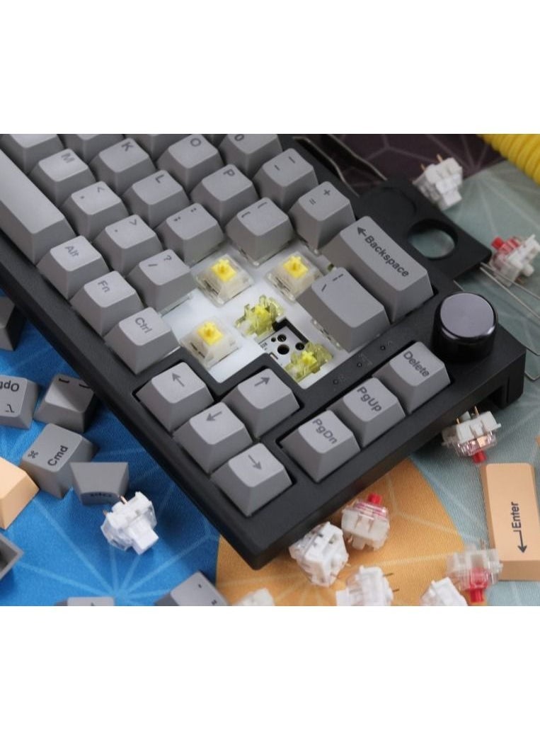 FANTECH - FANTECH MAXFIT67 3-Mode Custom Mechanical Gaming Keyboard RGB Backlit, 65% (67-Key) Hot Swappable Bluetooth/2.4G Wireless/Type-C Wired South Facing Mechanical Keyboard, Kailh White Switch - Image 1