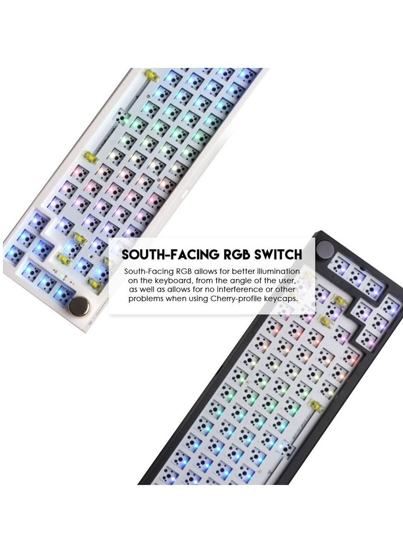 FANTECH - FANTECH MAXFIT67 3-Mode Custom Mechanical Gaming Keyboard RGB Backlit, 65% (67-Key) Hot Swappable Bluetooth/2.4G Wireless/Type-C Wired South Facing Mechanical Keyboard, Kailh White Switch - Image 1