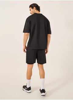 Styli Minimal Printed Mesh T-Shirt and 2in1 Shorts Set  - Image 5