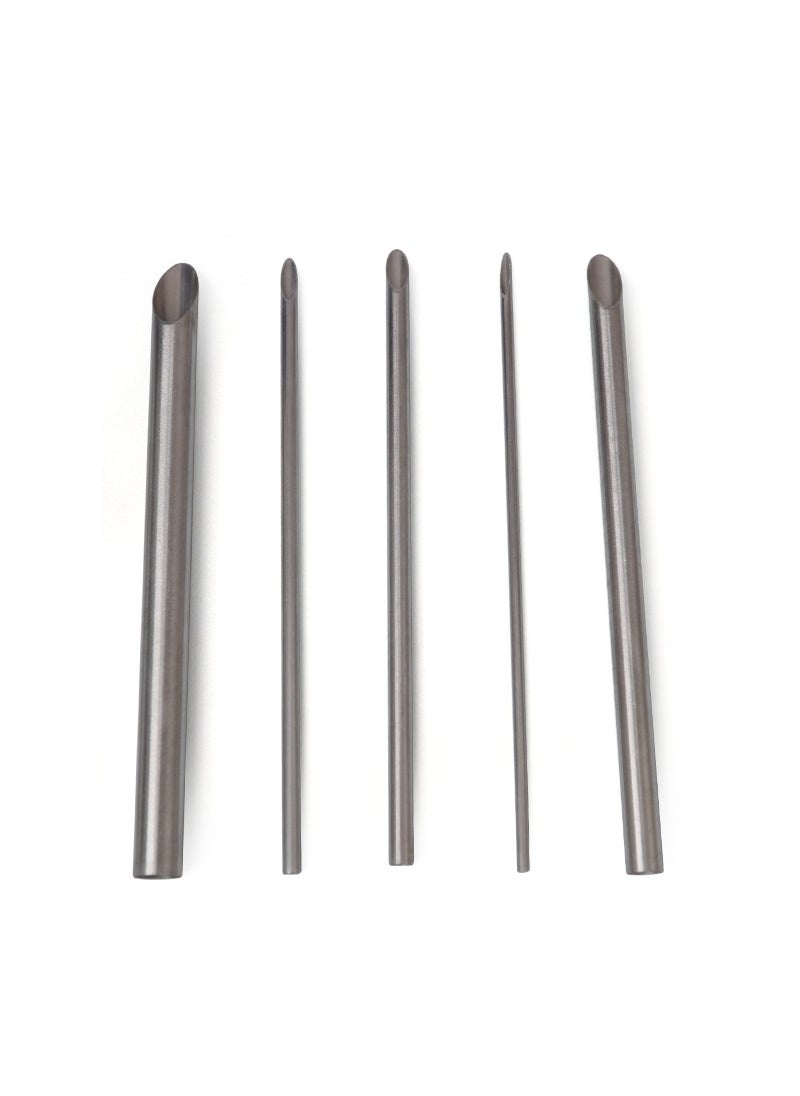 Generic - Ceramic Pottery Tools Stainless Steel Punch Set 5pcs The new stainless steel round hole punch [5/set]] - Image 1