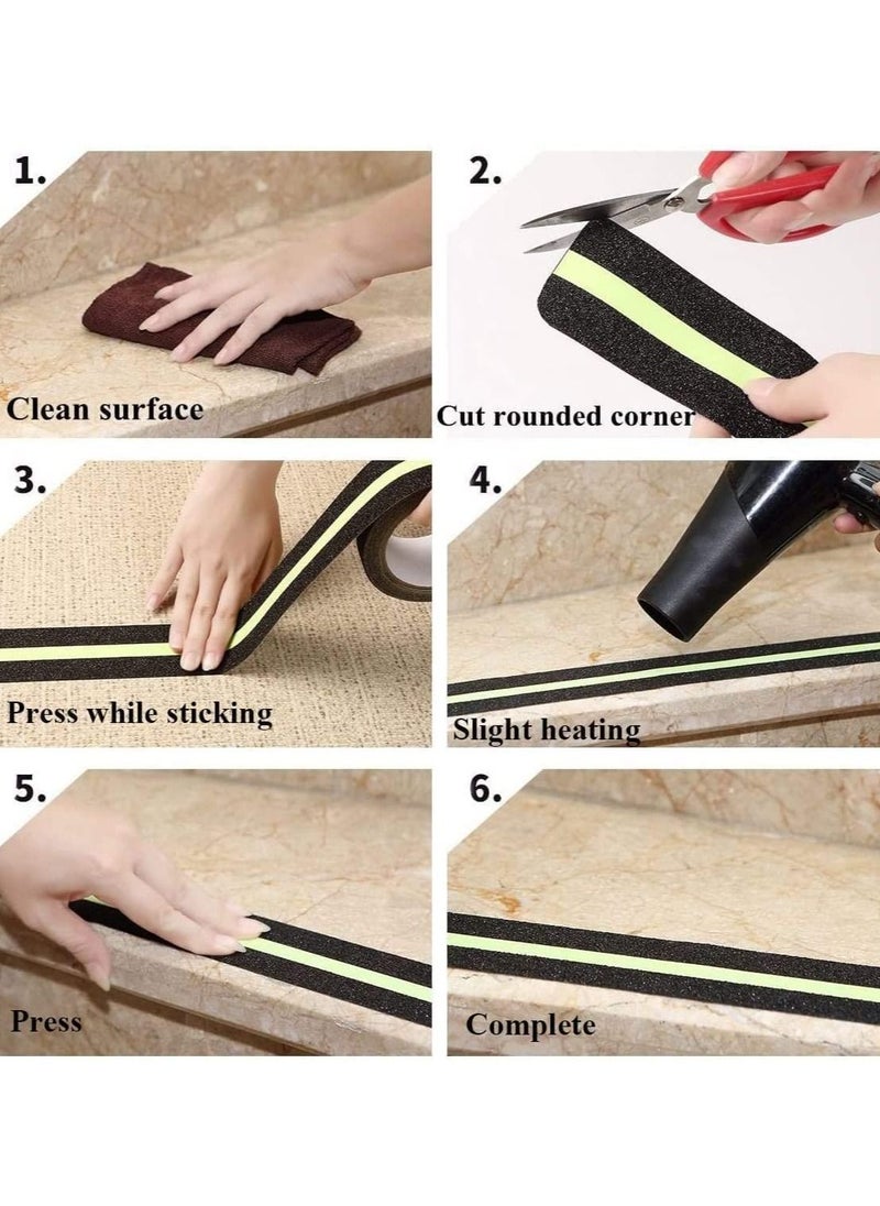 Y&D - Anti Slip Tape 5CM width / 50CM Length Stickers for Stairs Decking Strips Stair Floor Bathroom Self Adhesive - Image 1