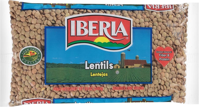 Iberia Dry Lentils, 12 Ounce - Excellent Source of Fiber & Protein - Image 1