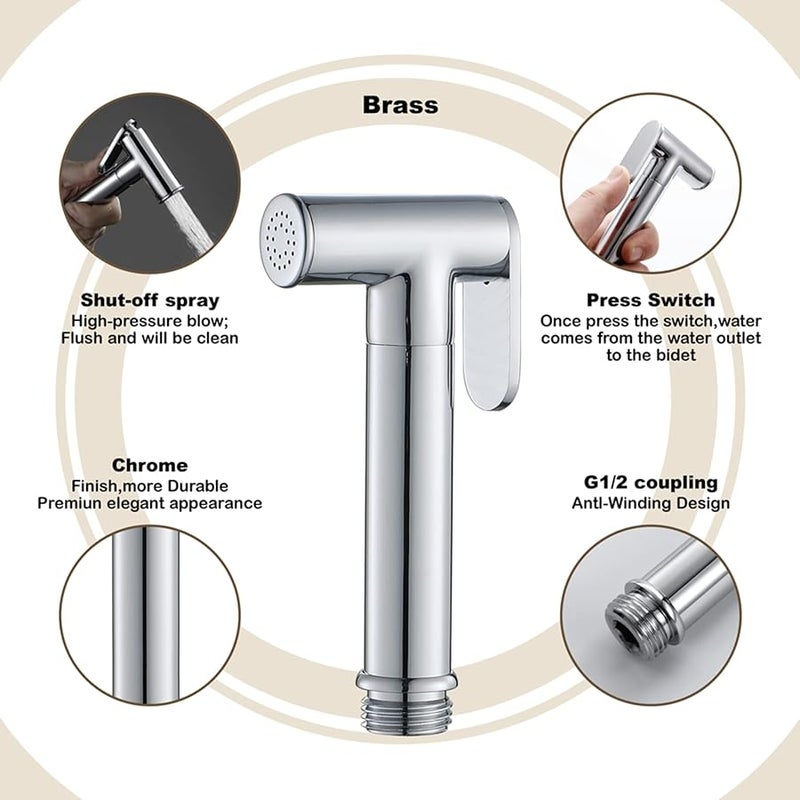 نوع 1 رذاذ يدوي لتنظيف المرحاض وغسيل الأنثى وغسيل الحيوانات الأليفة - Image 5