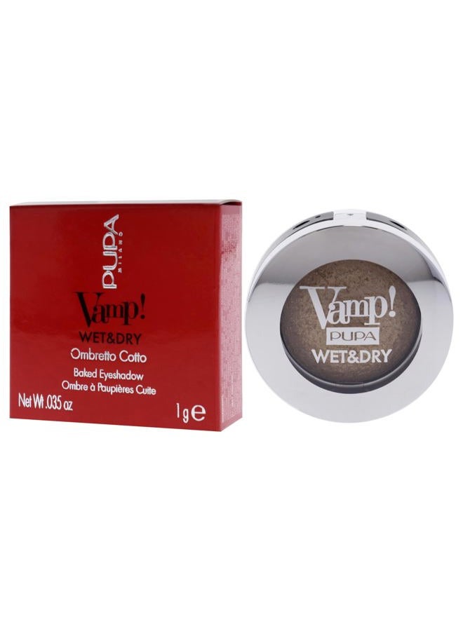 PUPA Milano Vamp! Wet And Dry Baked Eyeshadow - Brilliant, Highly Pigmented Colors - Light And Creamy Makeup Formula - Professional Quality Shimmer Powder Eye Shadows - 101 Precious Gold - 0.035 Oz - Image 4