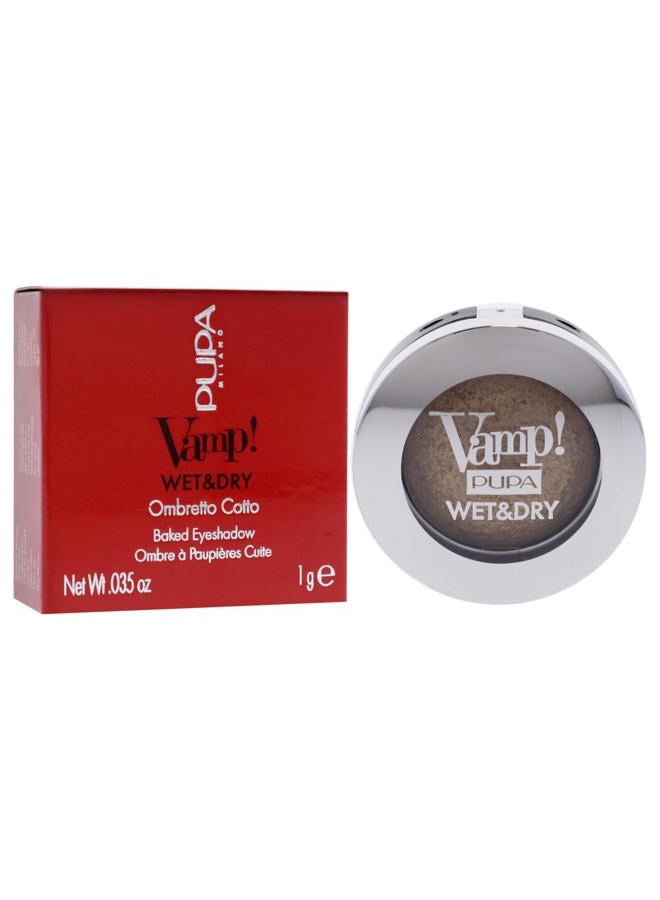 PUPA Milano Vamp! Wet And Dry Baked Eyeshadow - Brilliant, Highly Pigmented Colors - Light And Creamy Makeup Formula - Professional Quality Shimmer Powder Eye Shadows - 101 Precious Gold - 0.035 Oz - Image 3