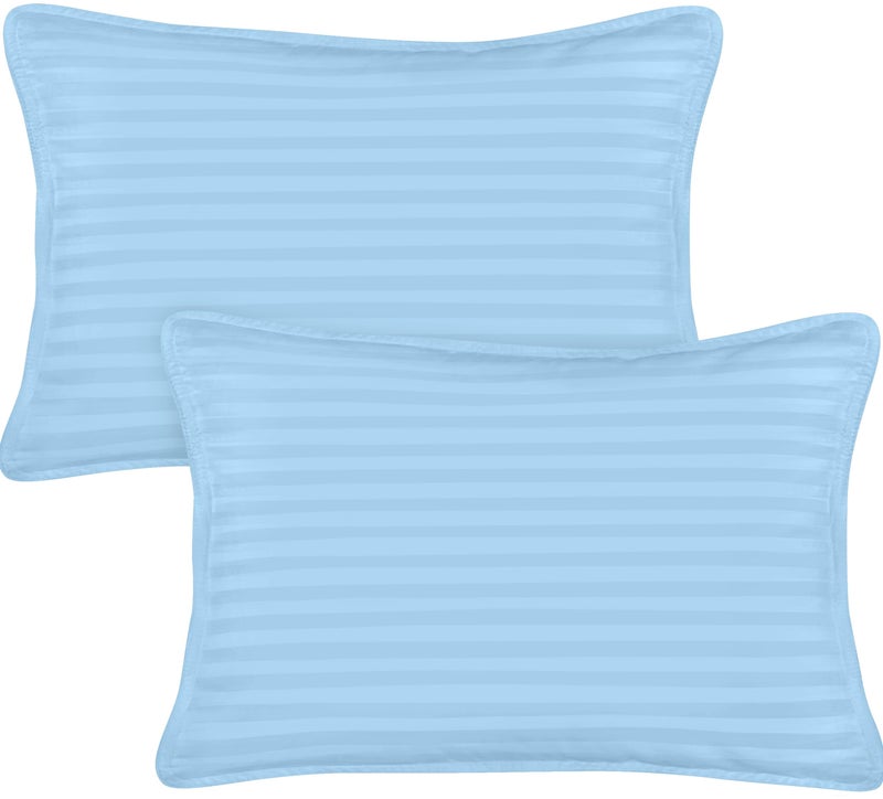 Utopia Bedding Toddler Pillow Light Blue 2 Pack 13x18 Pillows for Sleeping Soft and Breathable Cotton Blend Shell Small Kids Pillow Perfect for Toddler Bed and Travel Intended for Age 2 and up
